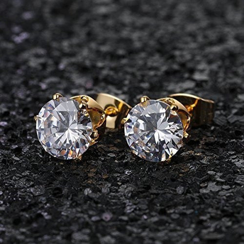 6 Pares De Aretes De 6 Mm De Oro Amarillo De 18q