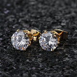 6 Pares De Aretes De 6 Mm De Oro Amarillo De 18q