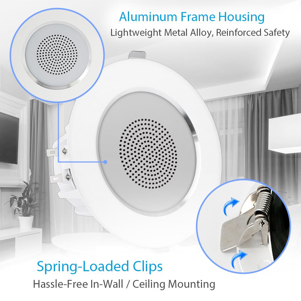 Parlantes o Altavoces de techo blanco PYLE-HOME PDIC4