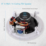 Parlante o Altavoz de pared y techo PYLE-HOME PDIC83T