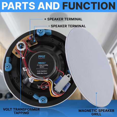 Parlantes o Altavoz de bajo perfil PYLE-HOME PDIC8LT