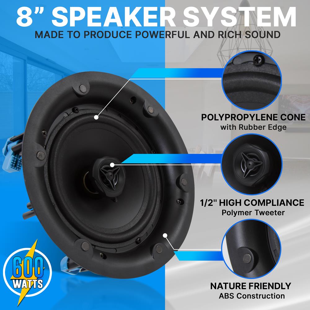 Parlantes o Altavoz de bajo perfil PYLE-HOME PDIC8LT