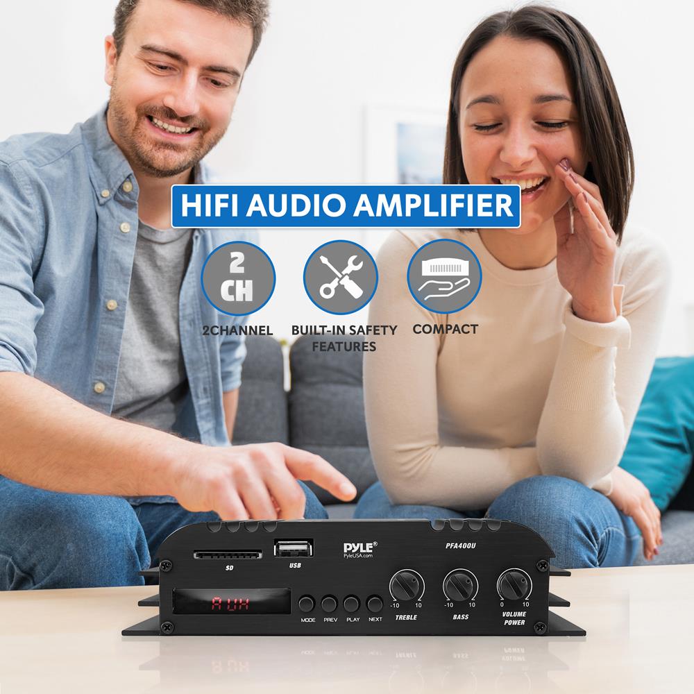 Amplificador de audio 100W PYLE PFA400U