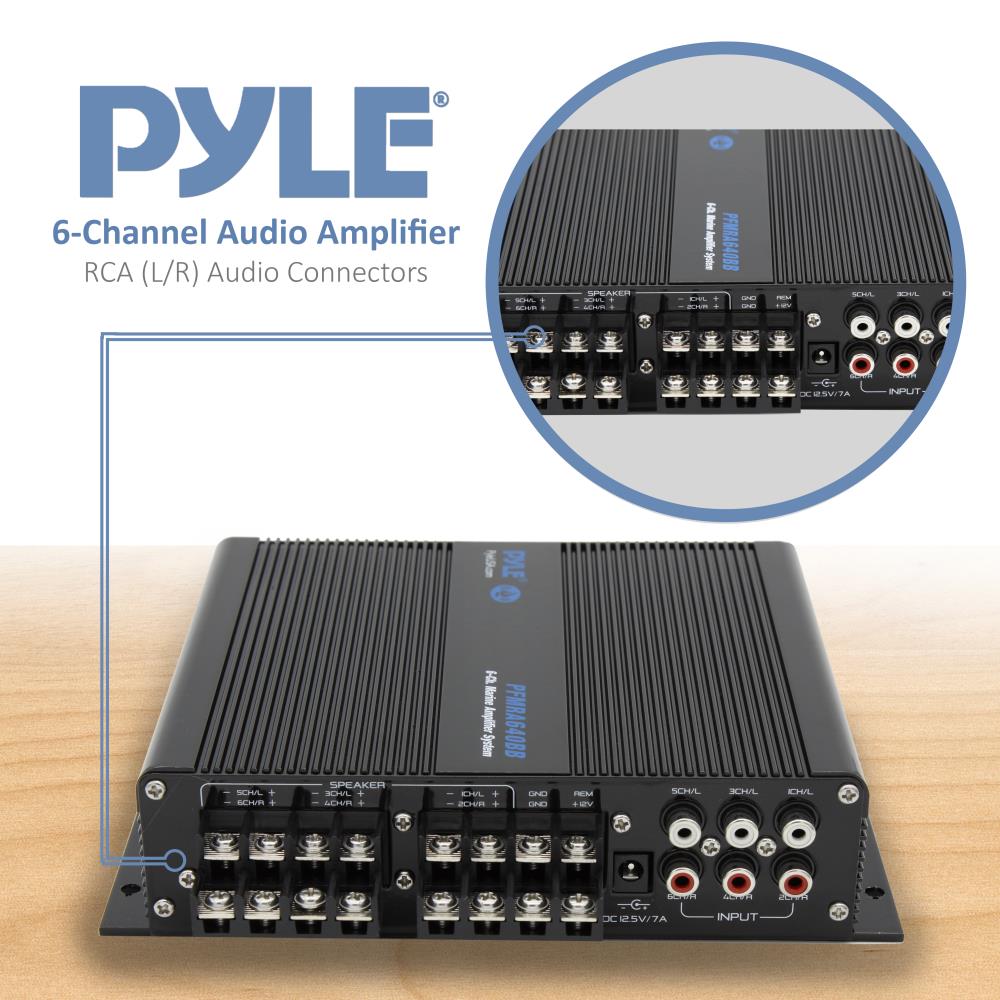Amplificador de audio con Bluetooth Negro PYLE PFMRA640BB
