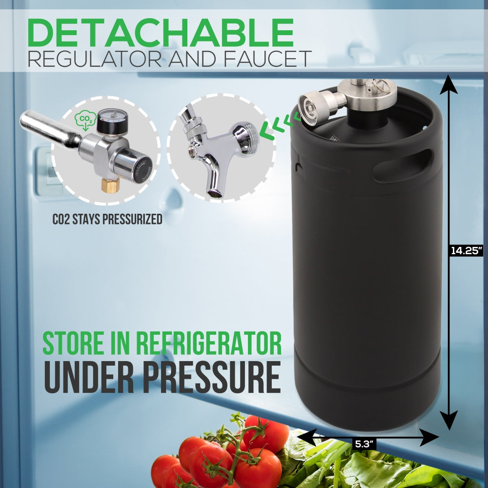 Dispensador de cerveza desmontable negro NUTRICHEF PKBRTP110