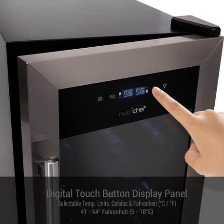 Refrigerador de vino 18 botellas NUTRICHEF PKCWCDS185