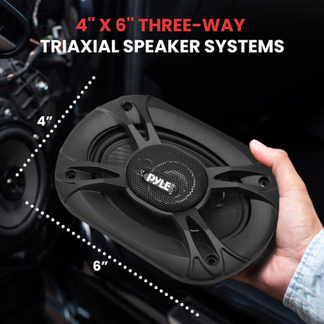 Parlantes o altavoz para coche de 3 vías PYLE PL4163BK