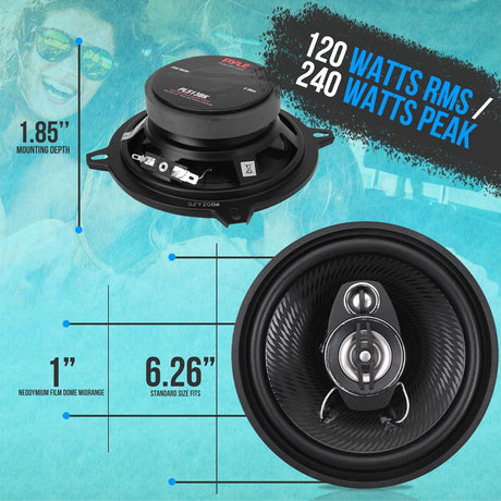 Parlantes o altavoz para coche de 3 vías PYLE PL513BK