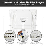Reproductor de DVD portátil Blanco PYLE-HOME PLMRDV74