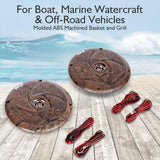 Parlantes o Altavoces LED marinos marron PYLE PLMRLE64DK