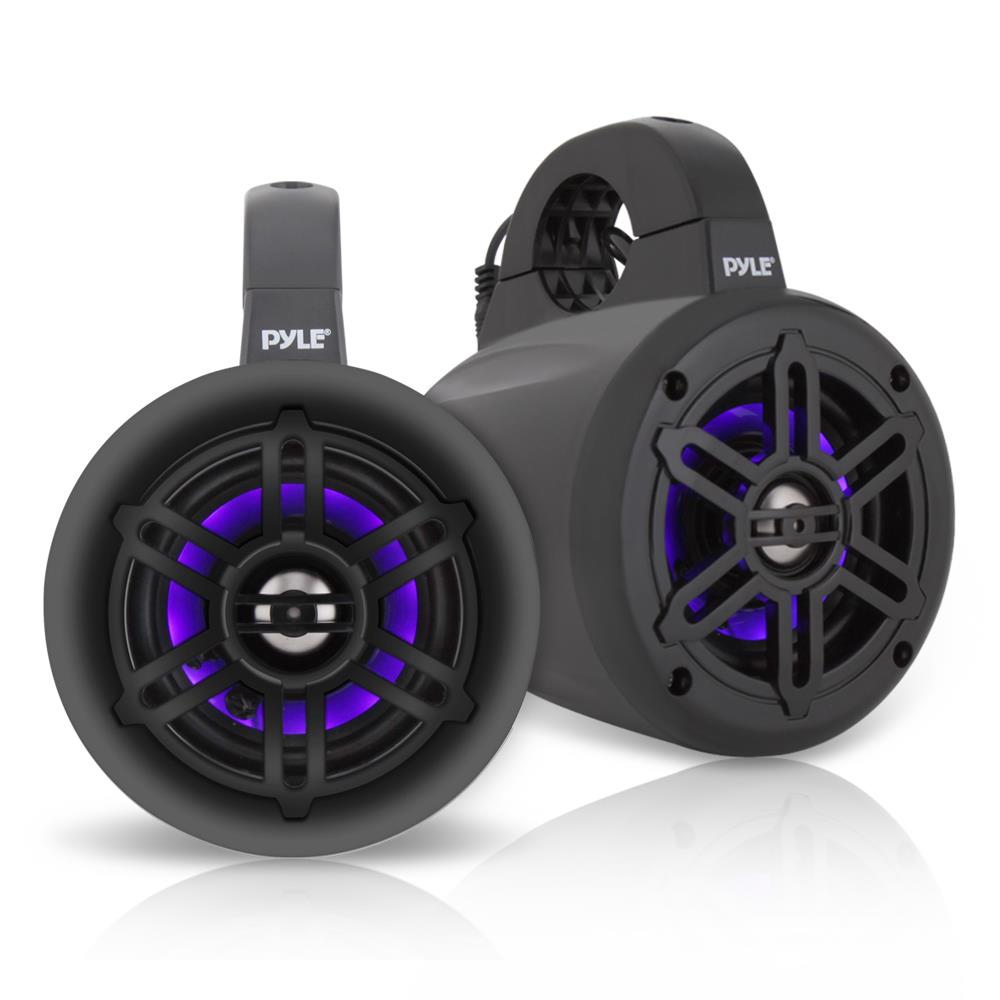 Parlantes o Altavoces de torre LED negro PYLE PLMRLEWB46B