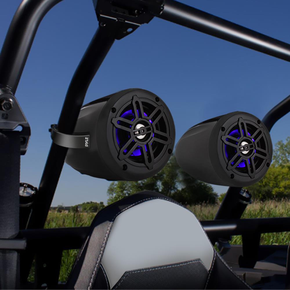 Parlantes o Altavoces de torre LED negro PYLE PLMRLEWB46B
