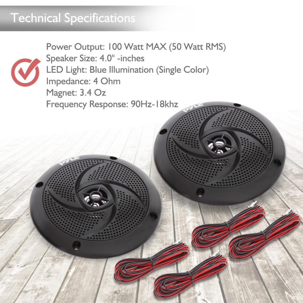 Parlantes o Altavoces marinos impermeable PYLE PLMRS43BL.5