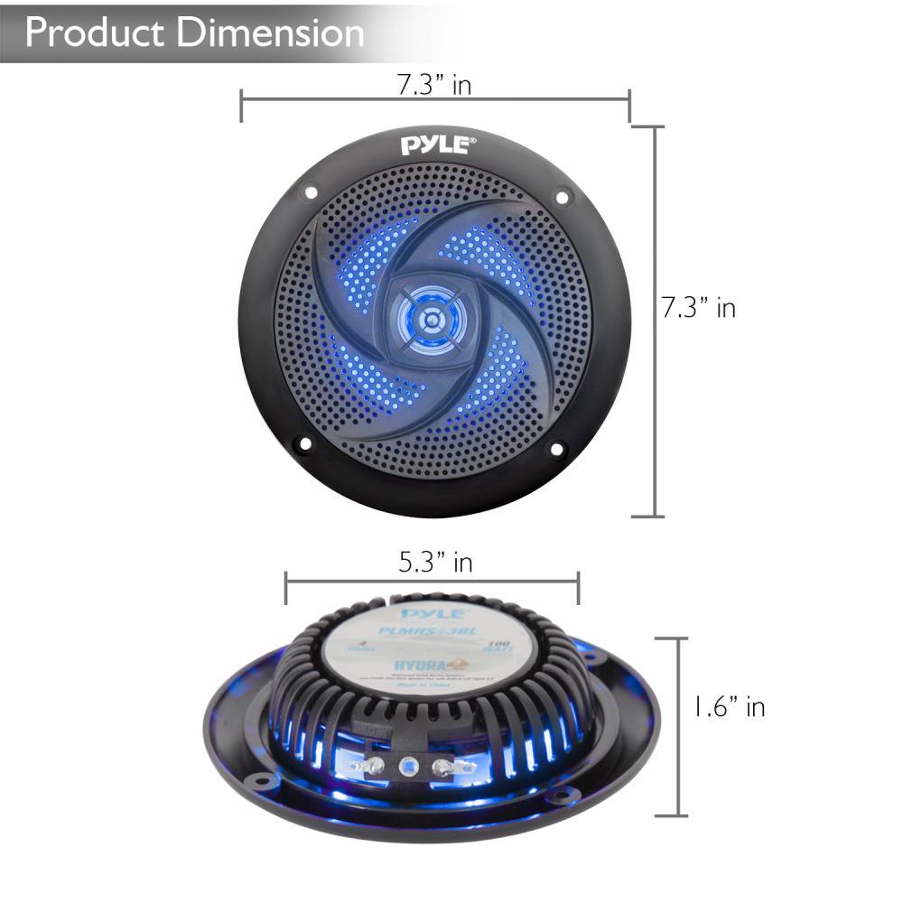 Parlantes o Altavoces LED marinos PYLE PLMRS63BL