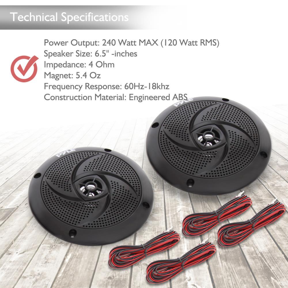 Parlantes o Altavoces LED marinos PYLE PLMRS63BL