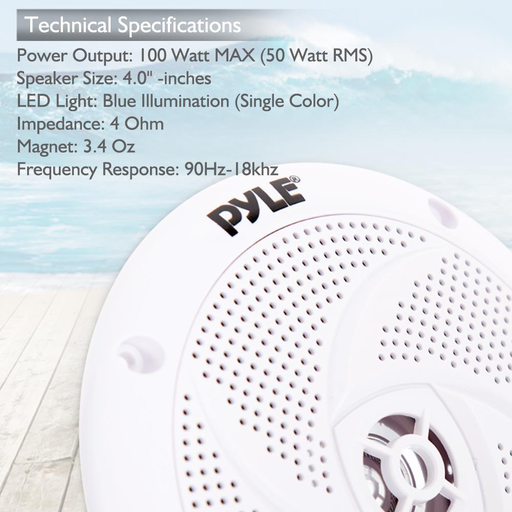 Parlantes o Altavoces marinos impermeable PYLE PLMRS63WL.5