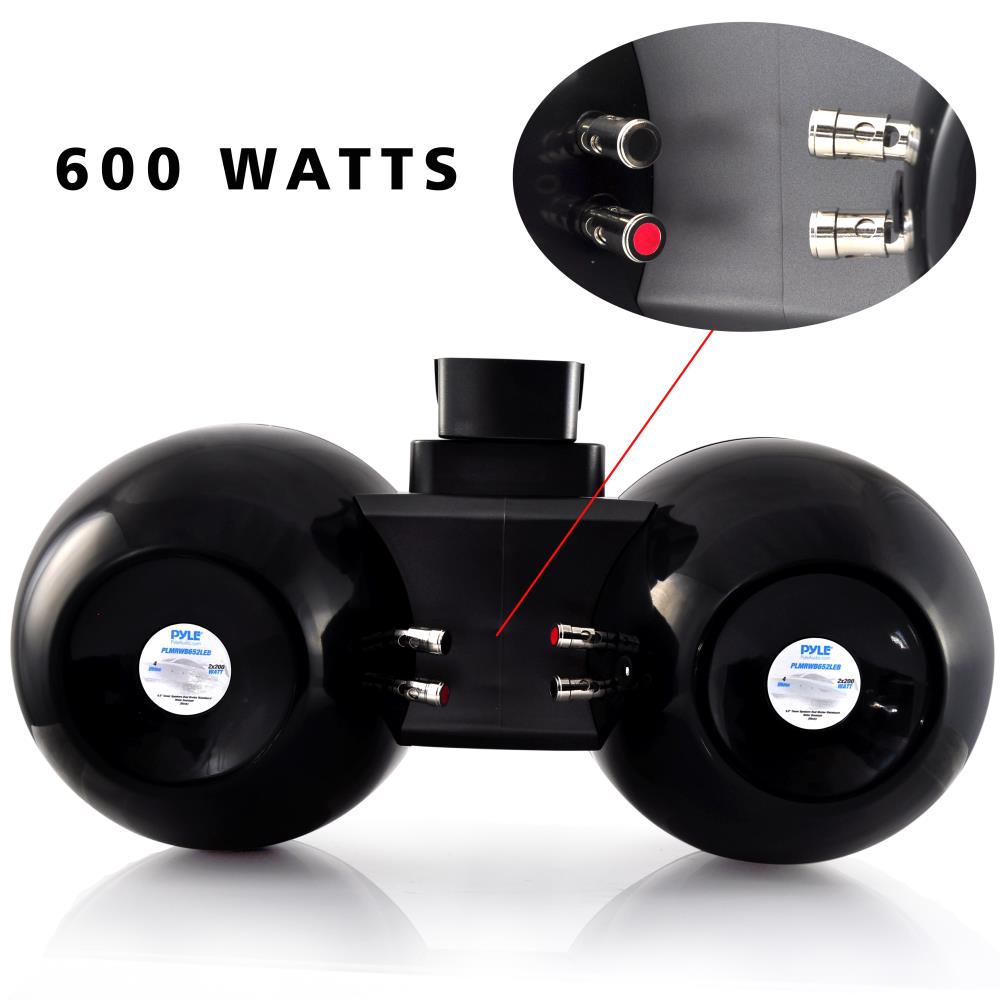 Altavoces de torre de wakeboard marinos PLMRWB852LEB (negro)