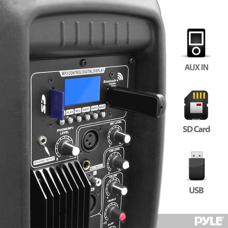 Parlante Portátil o altavoz negro PYLE-PRO PPHP1037UB