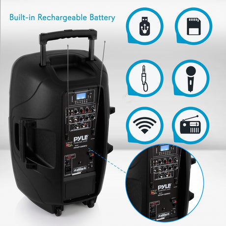 Parlante Portátil Altavoz PA Bluetooth PYLE-PRO PPHP1599WU.5