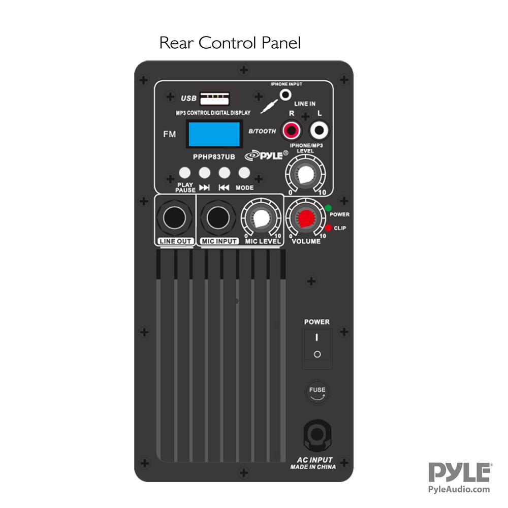 Parlantes Portátiles de altavoz negro PYLE-PRO PPHP837UB
