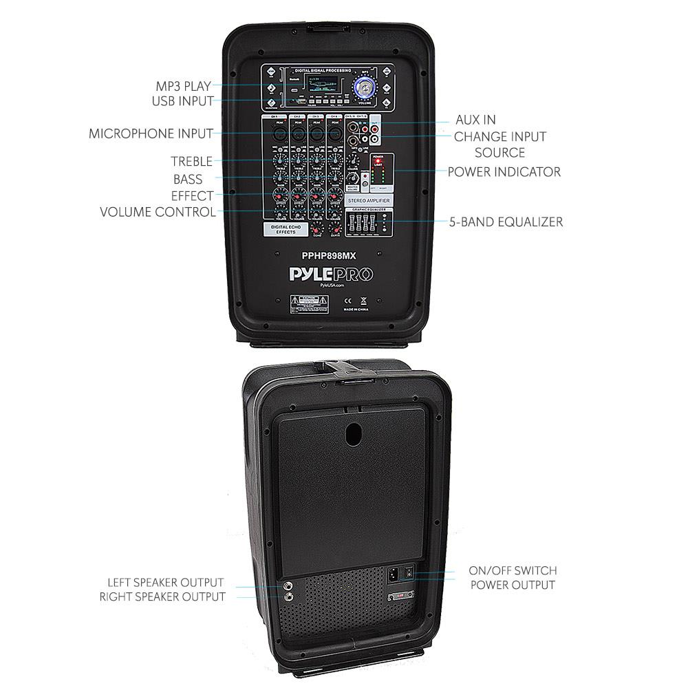 Amplificador de altavoz para DJ PYLE-PRO PPHP898MX