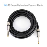Cable de altavoz profesional calibre 12 PYLE-PRO PPJJ15