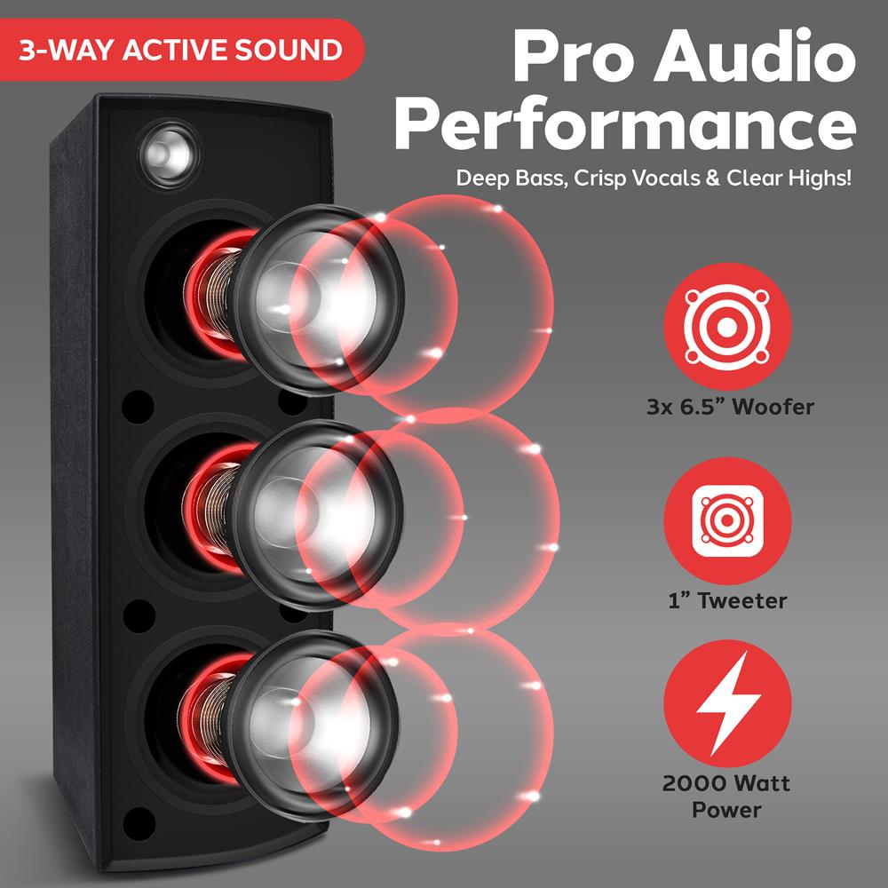 Parlantes Portátiles de Bluetooth PYLE-PRO PS65ACT