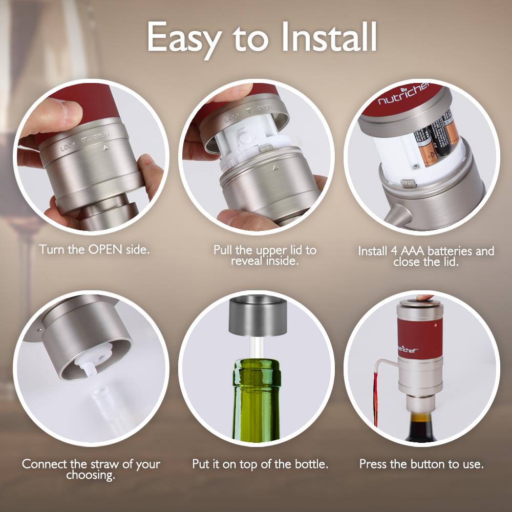 Dispensador portátil y automático vino SERENELIFE PSLWPMP50