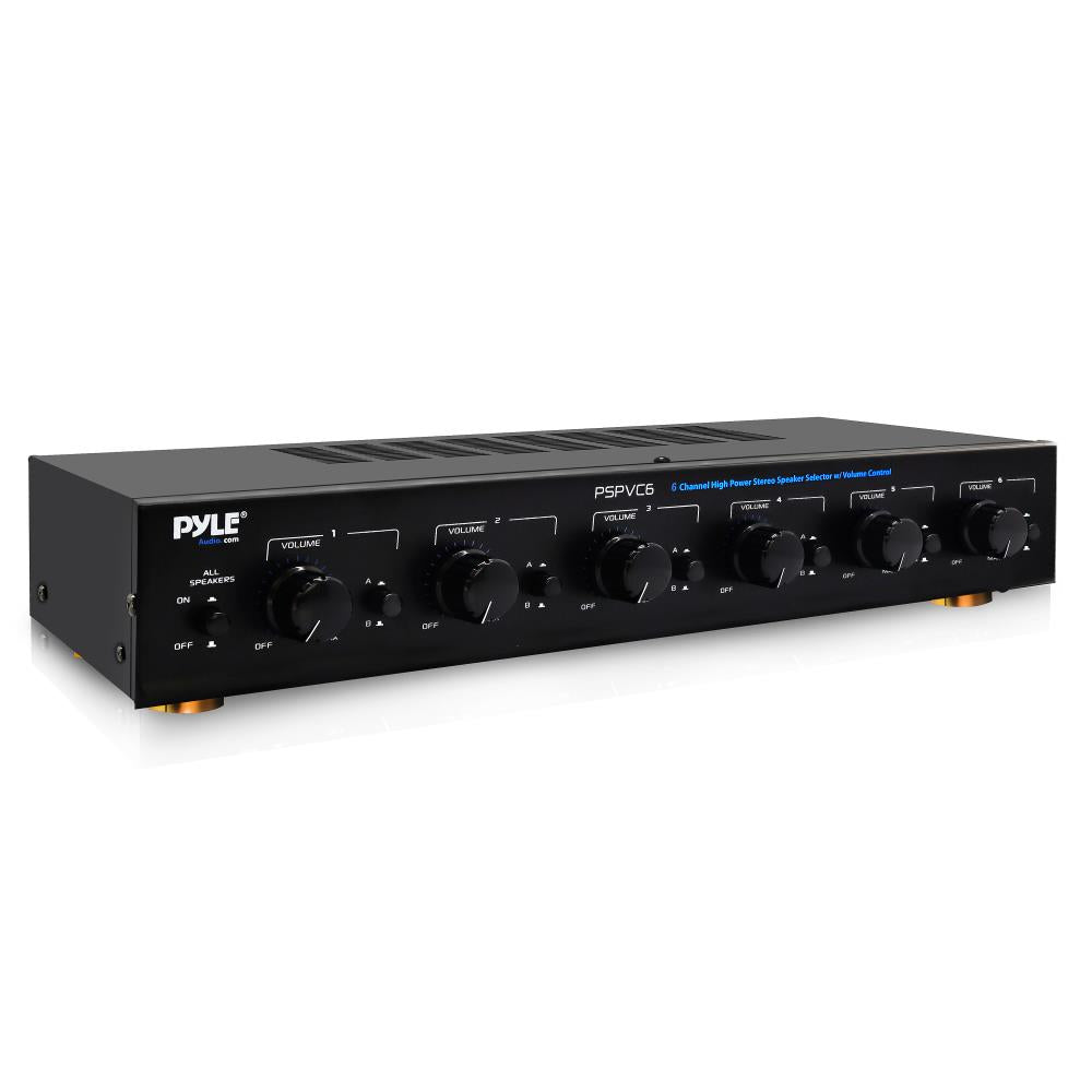 Selector de altavoces estére negro PYLE-HOME PSPVC6