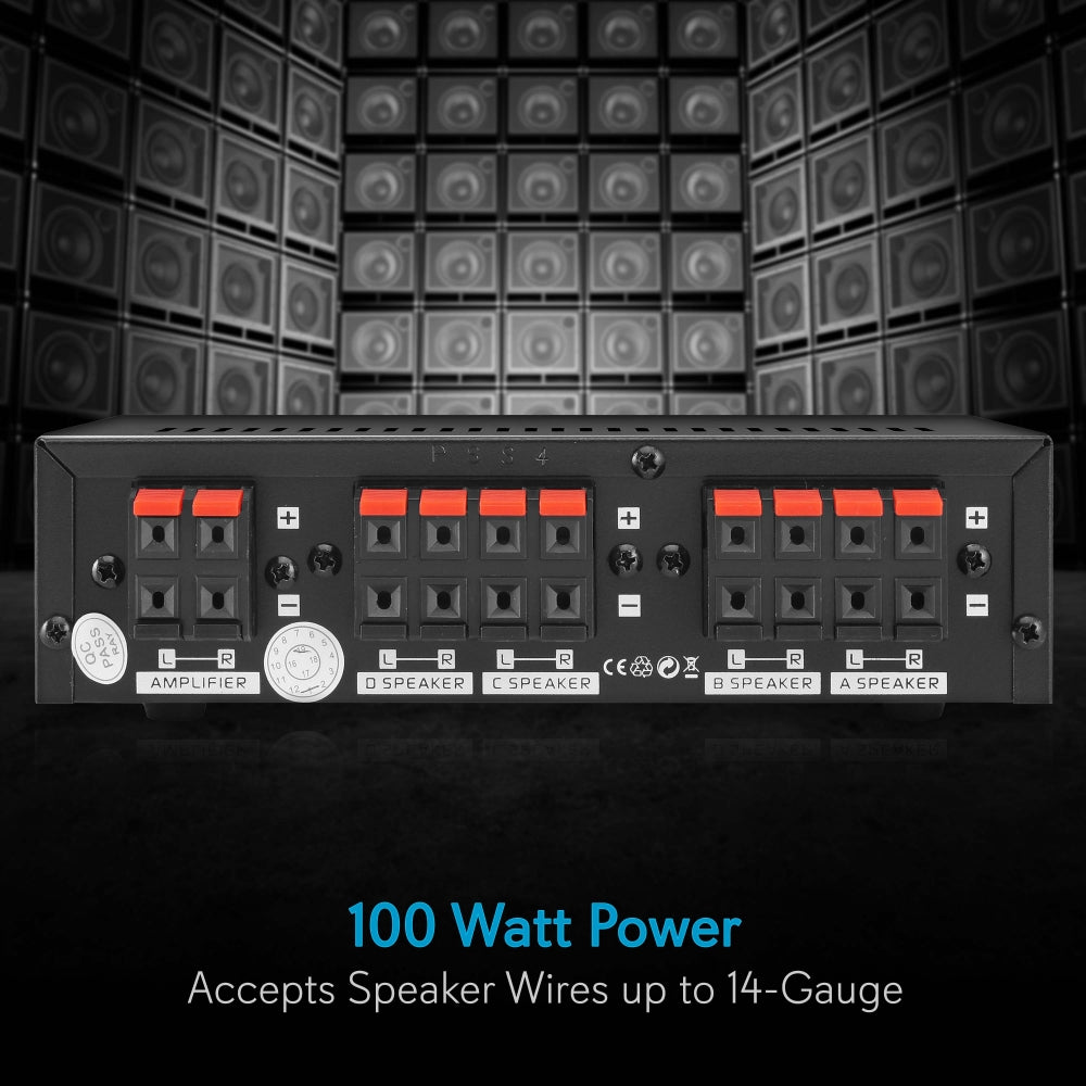 Selector de altavoces de 4 zonas para 4 pares de altavoces - PSS4