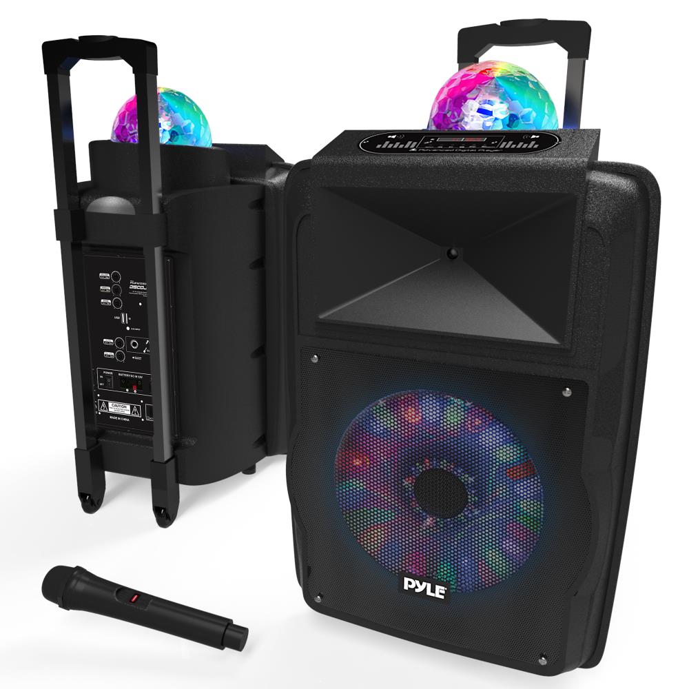 Parlante Portátil PA con luces LED PYLE-PRO PSUFM1280B