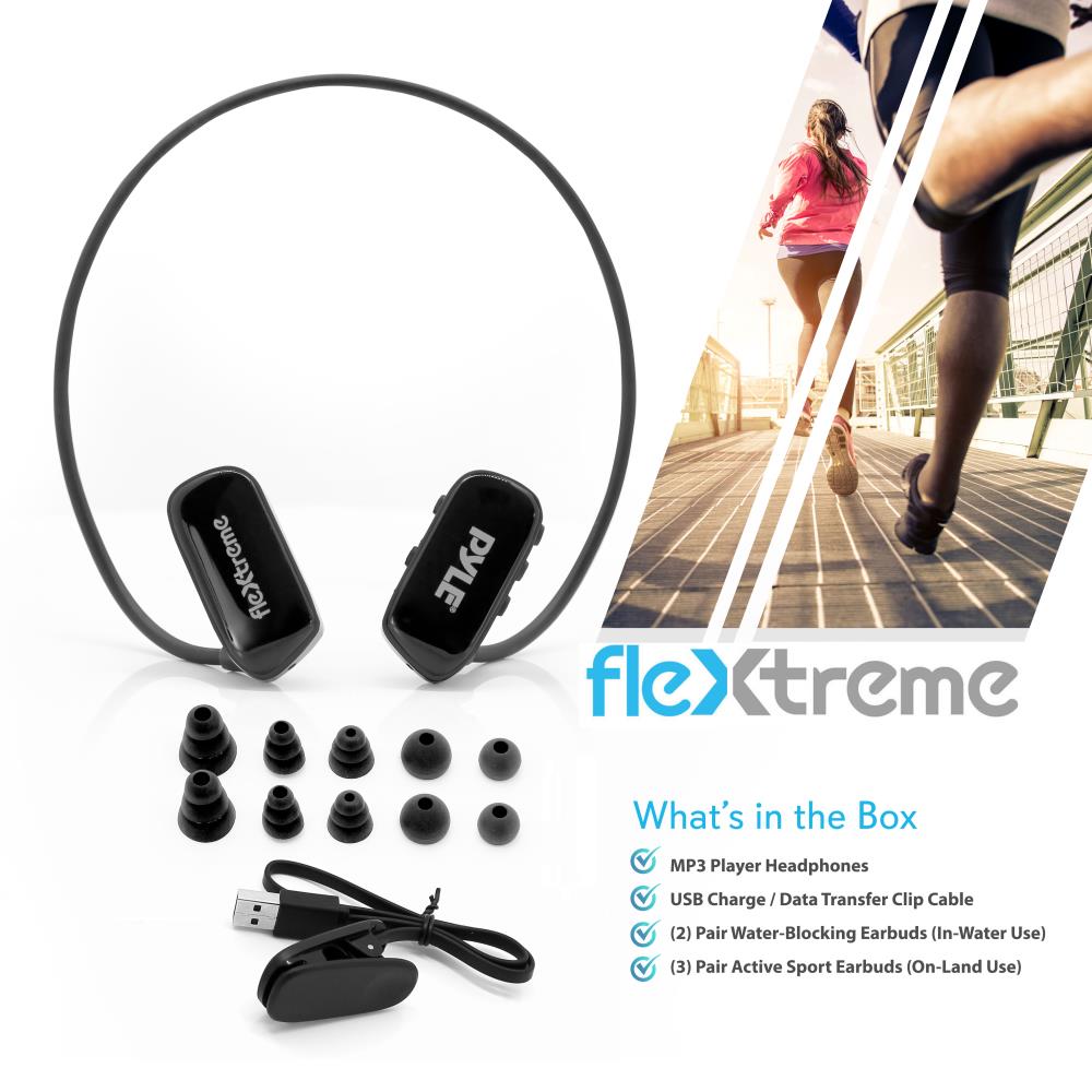 Reproductor de MP3 a prueba de agua PYLE-SPORT PSWP28BK