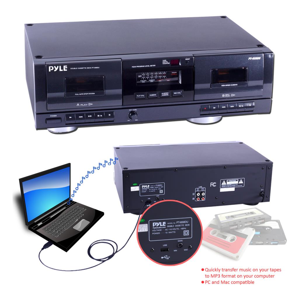 Adaptador de audio doble estéreo con conversor