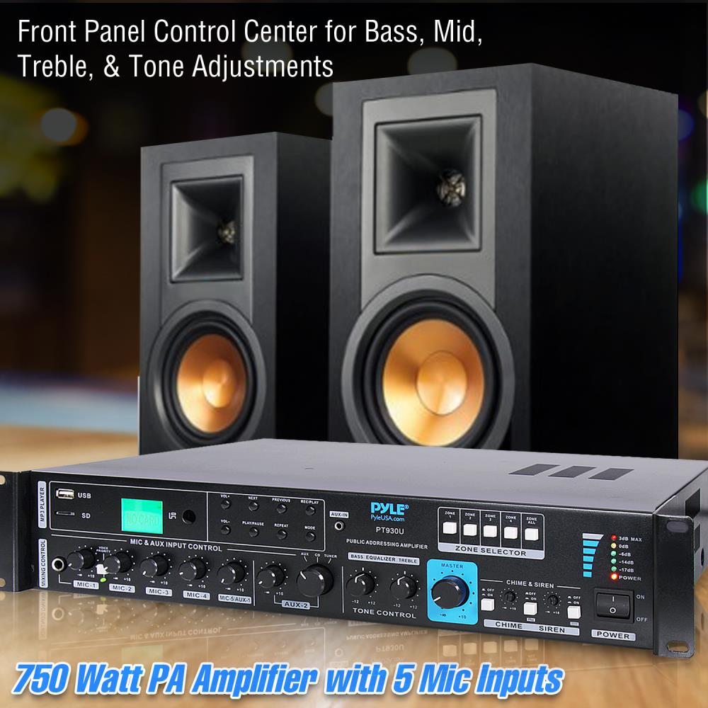 Amplificador de megafonía profesional PYLE-HOME PT930U