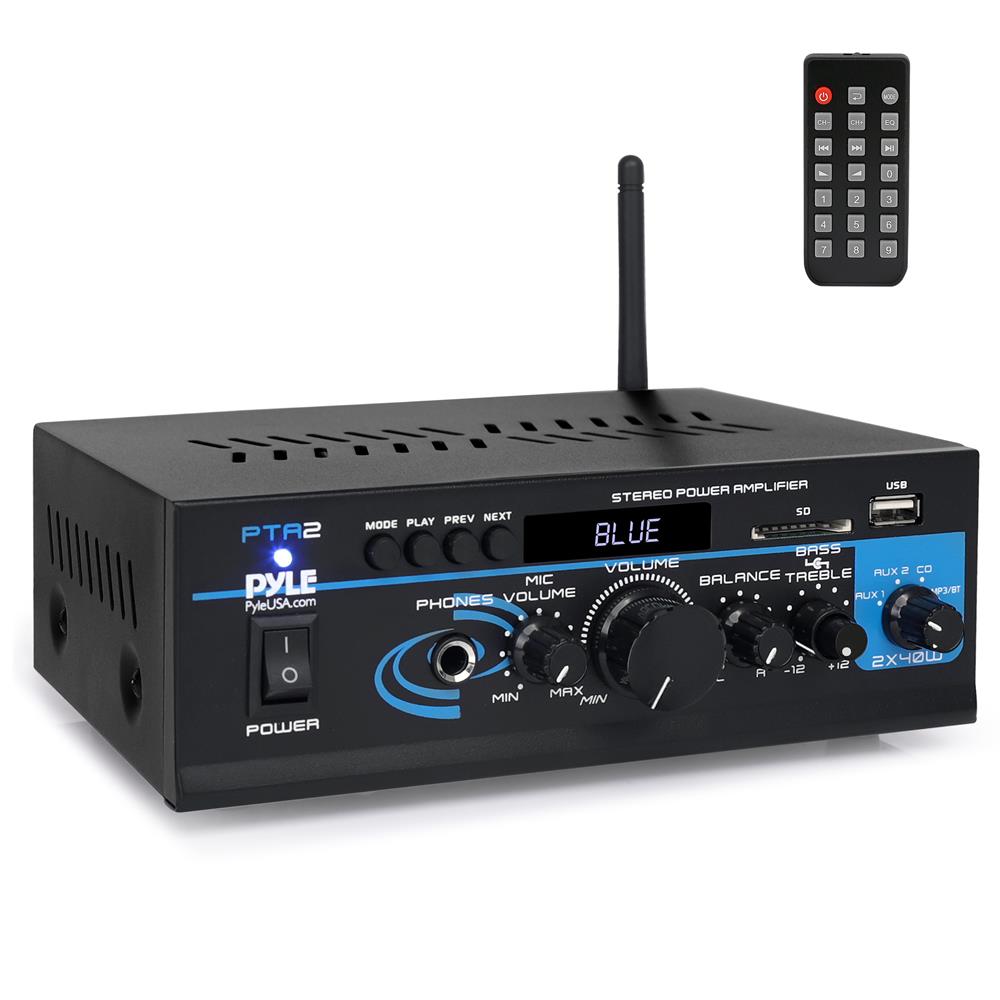 Amplificador de potencia estéreo PYLE-HOME PTA2