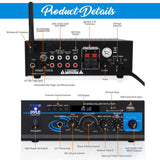 Amplificador de potencia estéreo PYLE-HOME PTA2