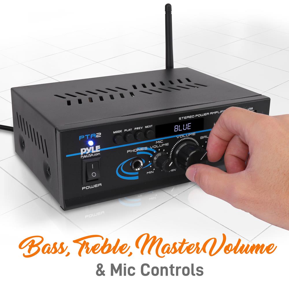 Amplificador de potencia estéreo PYLE-HOME PTA2