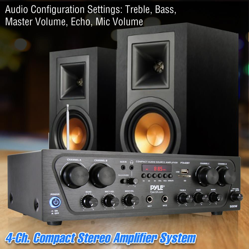 Amplificador de audio doméstico PYLE-HOME PTA42BT