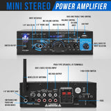 Amplificador de potencia estéreo negro PYLE-HOME PTAU45
