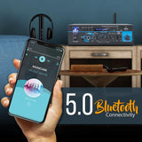 Amplificador de potencia estéreo negro PYLE-HOME PTAU45