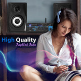 Amplificador de potencia estéreo negro PYLE-HOME PTAU45