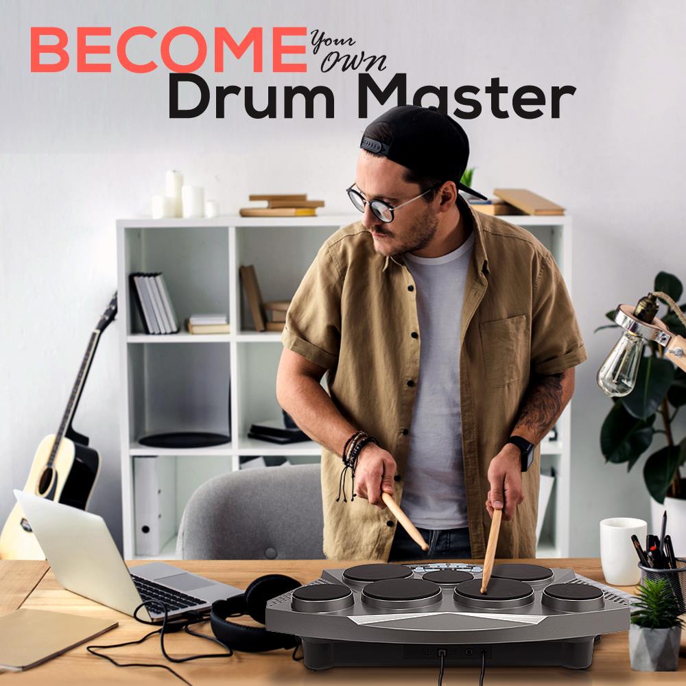 Kit de Batería Eléctrica con Altavoz Gris PYLE-PRO PTED06