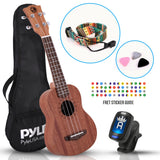 Ukelele soprano de madera maciza PYLE-PRO PUKT4580
