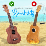 Ukelele soprano de madera maciza PYLE-PRO PUKT4580