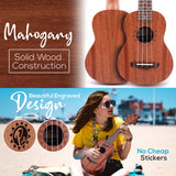 Ukelele soprano de madera maciza PYLE-PRO PUKT4580