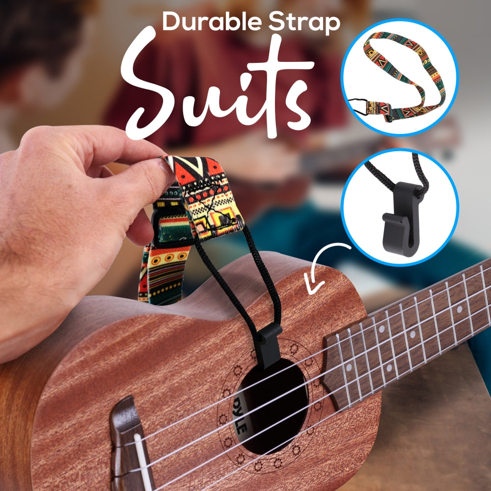 Ukelele soprano de madera maciza PYLE-PRO PUKT4580