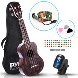 Ukelele soprano de madera maciza PYLE-PRO PUKT5580