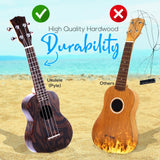 Ukelele soprano de madera maciza PYLE-PRO PUKT5580