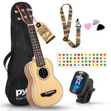 Ukelele soprano de madera maciza PYLE-PRO PUKT6580