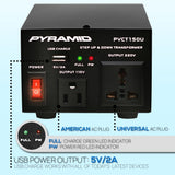 Transformador de voltaje de 50 vatios PYRAMID PVCT150U